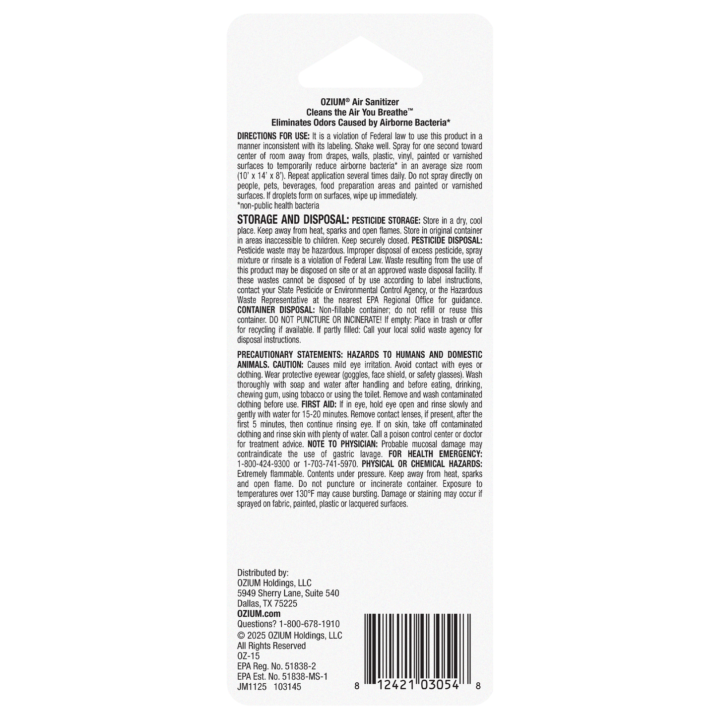 Air Sanitizer Spray .8oz