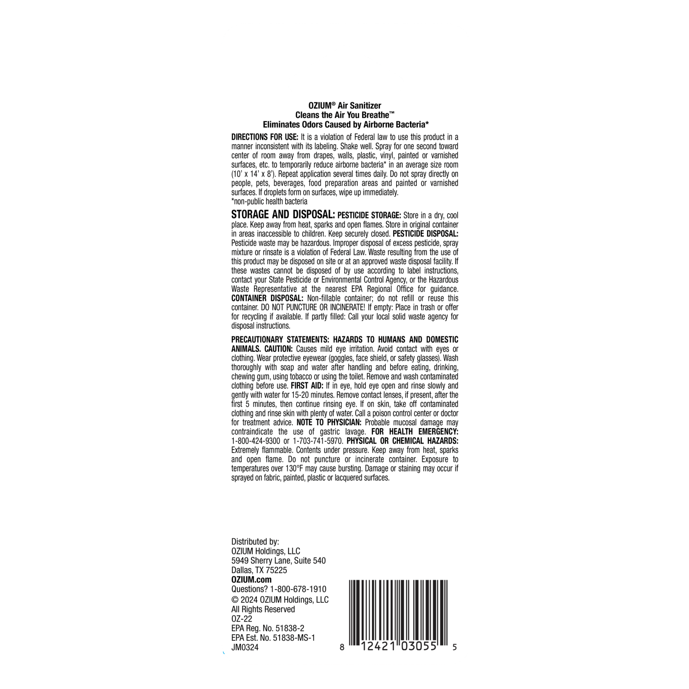 Air Sanitizer Spray .8oz
